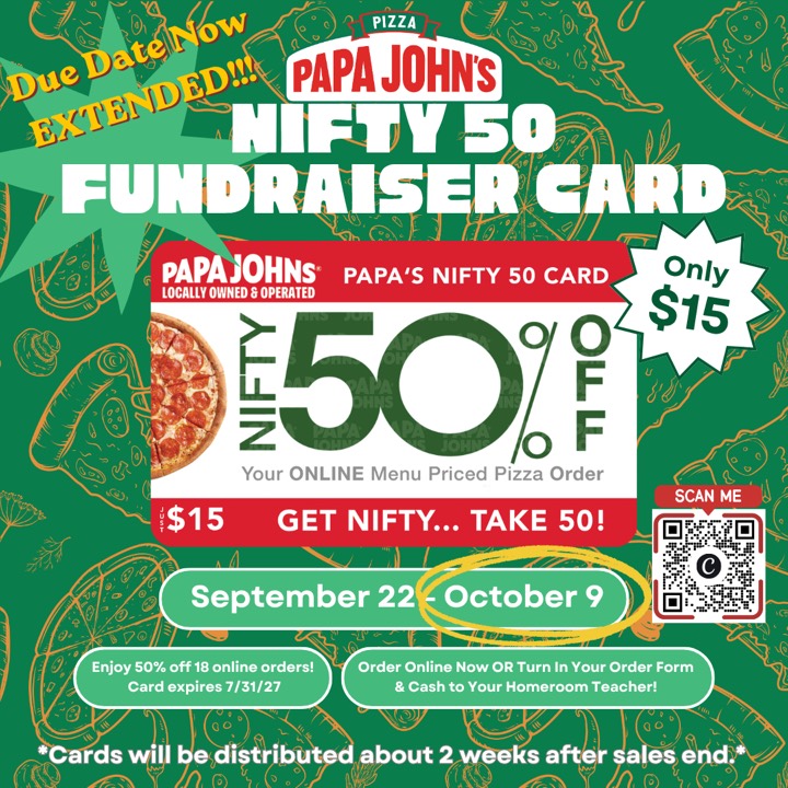 Papa John's Nifty 50 Card - 26/27